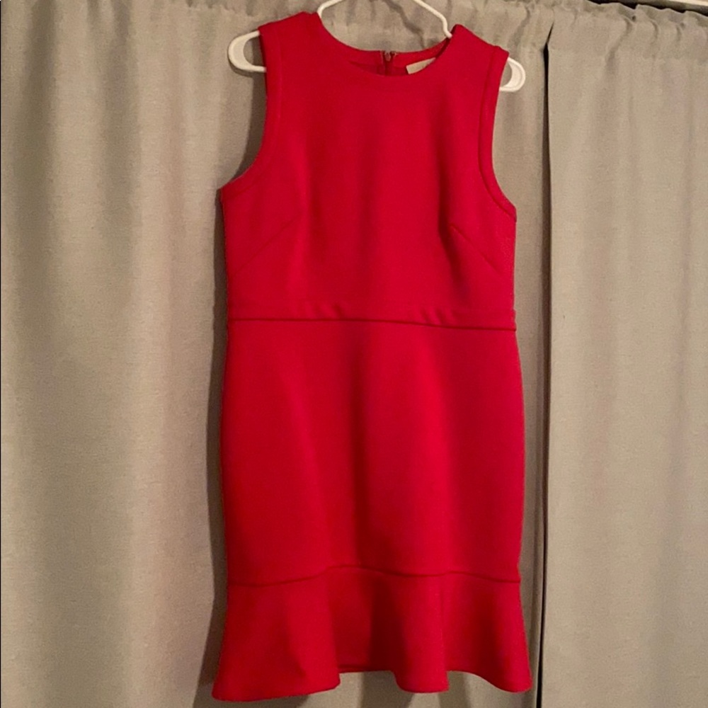 LOFT Hot Pink Sleeveless Midi Dress